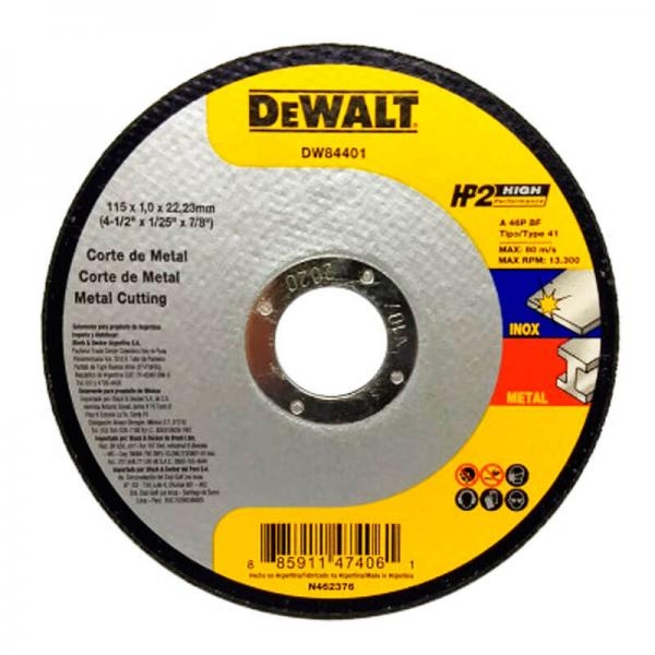 DISCO CORTE FE 4.1/2 DEWALT (DW44530)