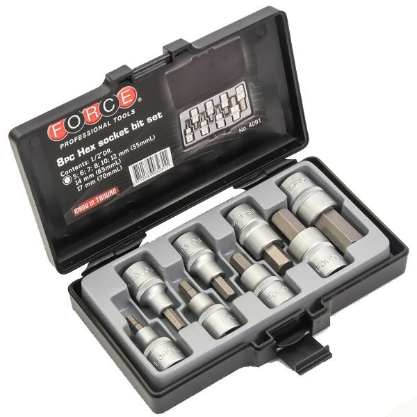 JUEGO DADO ALLEN 1/2 8 PZA 5-17MM FORCE (4091)